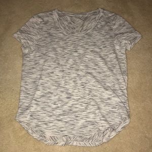 White and Grey Lululemon Shirt Size 4